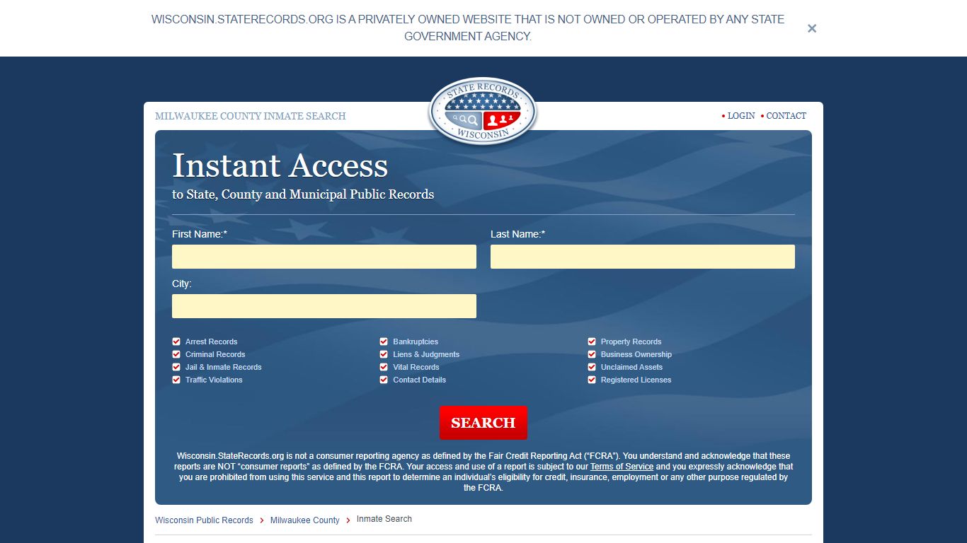 Milwaukee County, Wisconsin Inmate Search | StateRecords.org